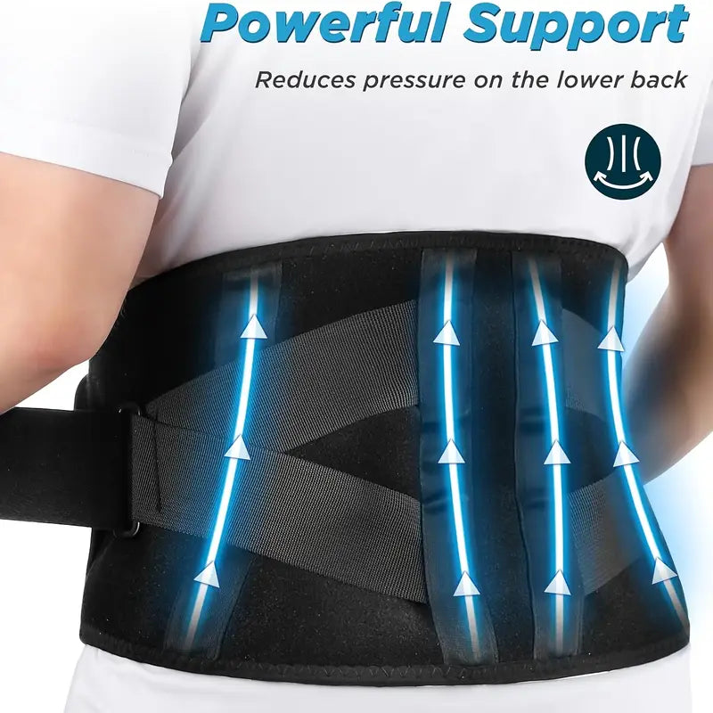 "Rechargeable Heated Massage Belt – Soothing Heat & Vibration for Instant Back Pain Relief! | 3-Temperature Heating Pad for Lower Back Comfort